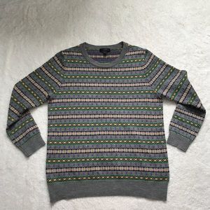 J. Crew Fair Isle Print Merino Wool Tippi Sweater